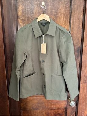A.P.C. Olive Green Lightweight Button Jacket